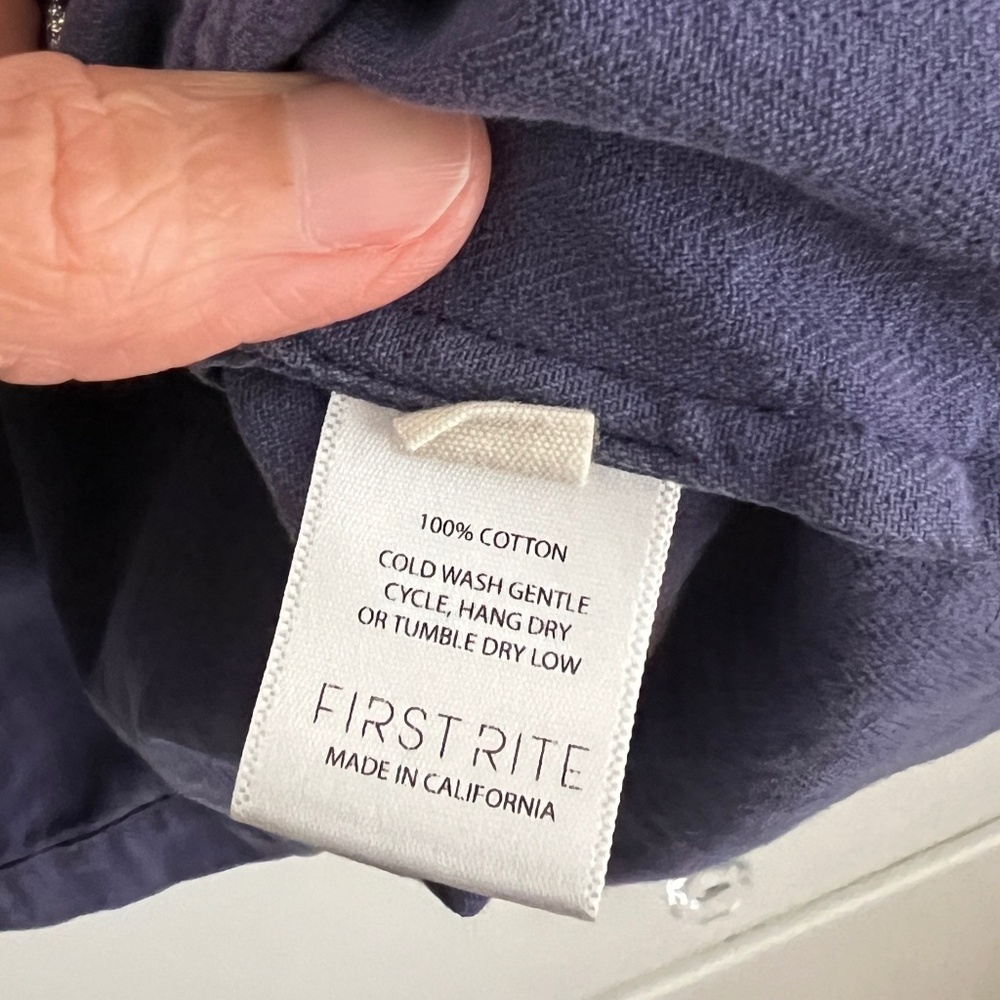 First Rite Twill Work Jacket French Blue Utility Chore Coat Small - Picture 9 of 10
